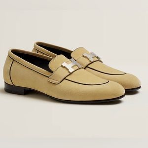 Hermes Paris Loafers in neutral color “Beige Crin” Size 37